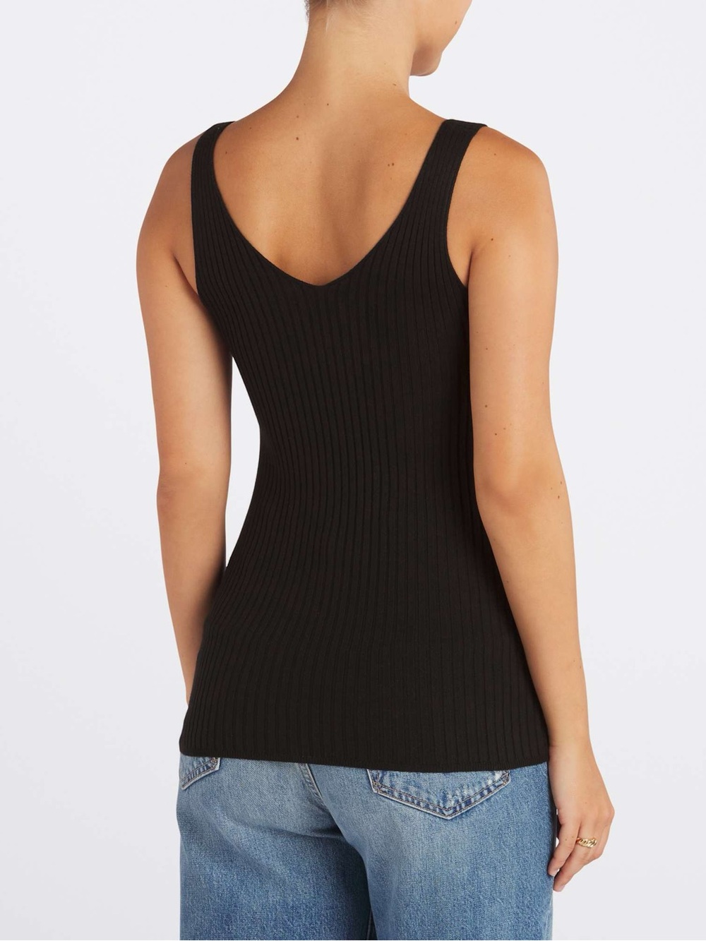 NEW PINK CLOVER Amalfi Sweater Tank Top Shirt Medium Black NWT Stitch Fix - Picture 4 of 12